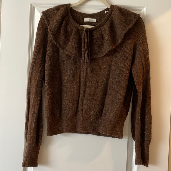 Doen Sweaters - Doen Magpie Sweater | Brown | Size Medium
